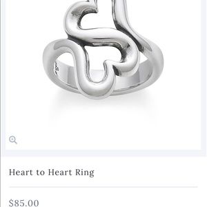 Heart to heart james avery Ring